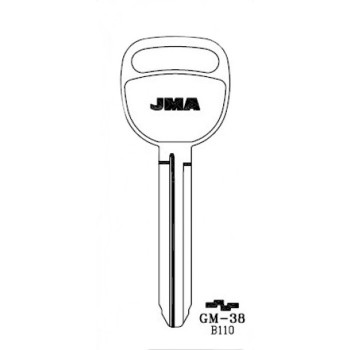 2004 - 2010   JMA GM  Double Sided Key Blank 10 Cuts *B110*
