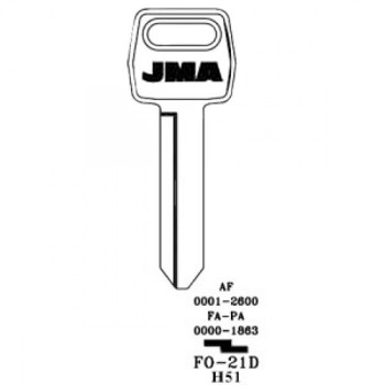 1994-1999 JMA FORD KEY BLANK *H70*