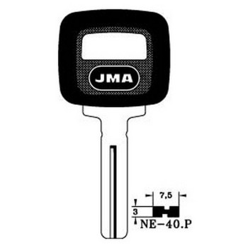 1988 - 1997 VOLVO HIGH SECURITY PLASTIC HEAD KEY S66NNP (NE-40P)