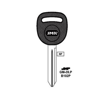 1999 - 2008 JMA KEY BLANK  - B102P  - GM-39.P