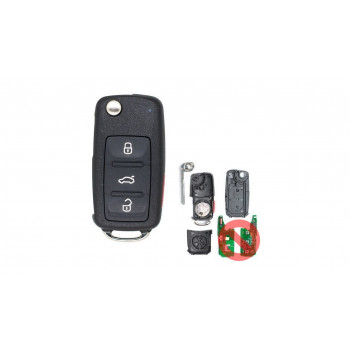 2010 - 2016 VOLKSWAGEN REMOTE FLIP KEY SHELL