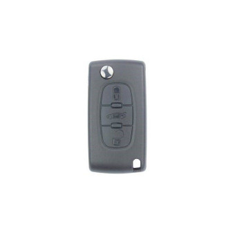 PEUGEOT  REMOTE FLIP KEY  SHELL 3 BUTTON Without BATTERY  HOLDER 