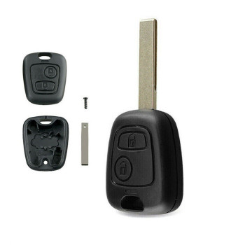 PEUGEOT  REMOTE HEAD KEY SHELL - 2 BUTTON - HU83